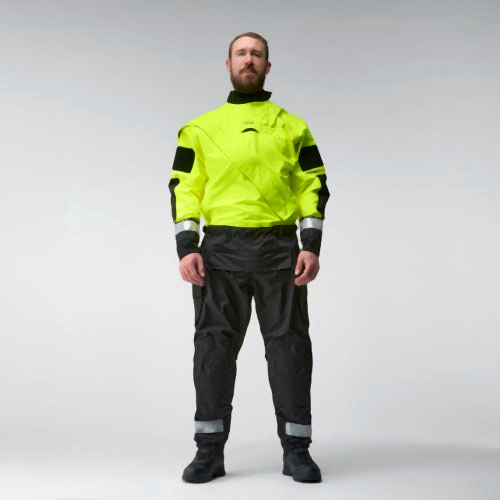 NRS Extreme SAR sausas kostiumas, Safety Yellow spalva, vaizdas iš priekio