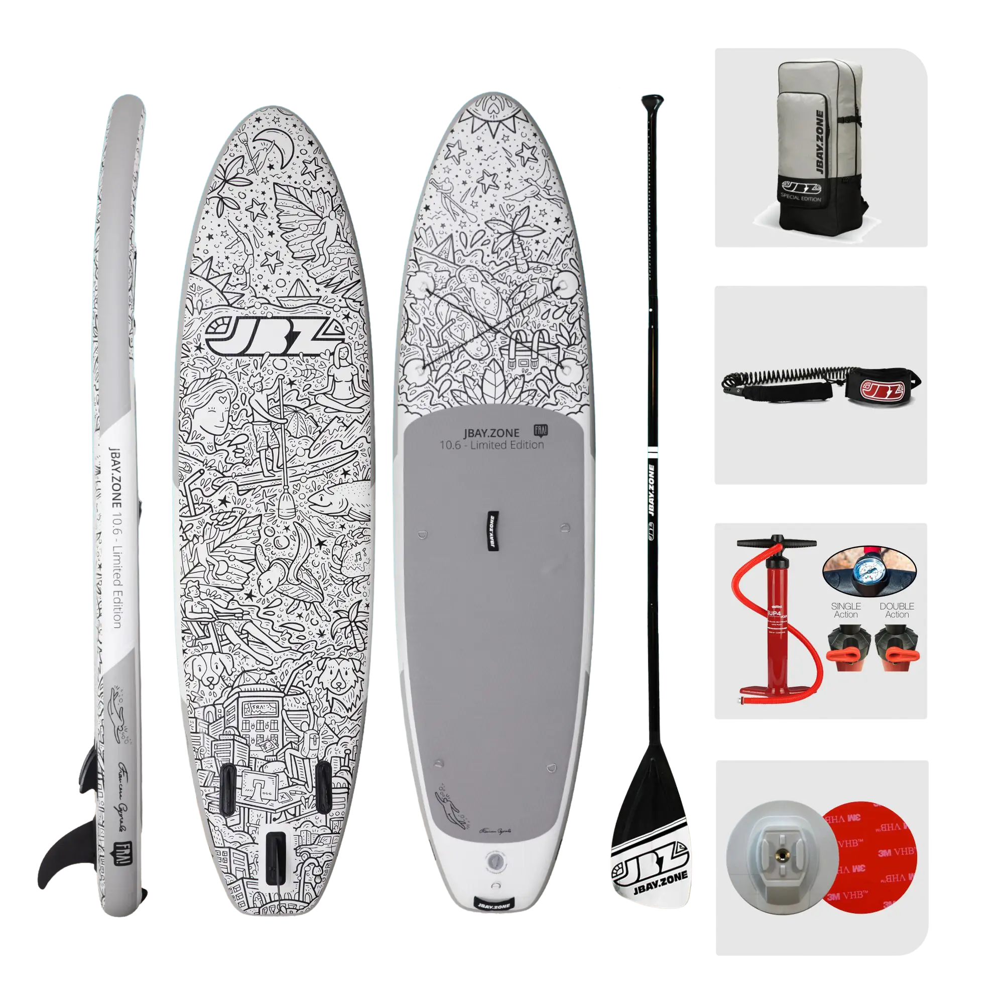 JBAY FRA! Limited Edition SUP irklentės komplektas (320 cm)