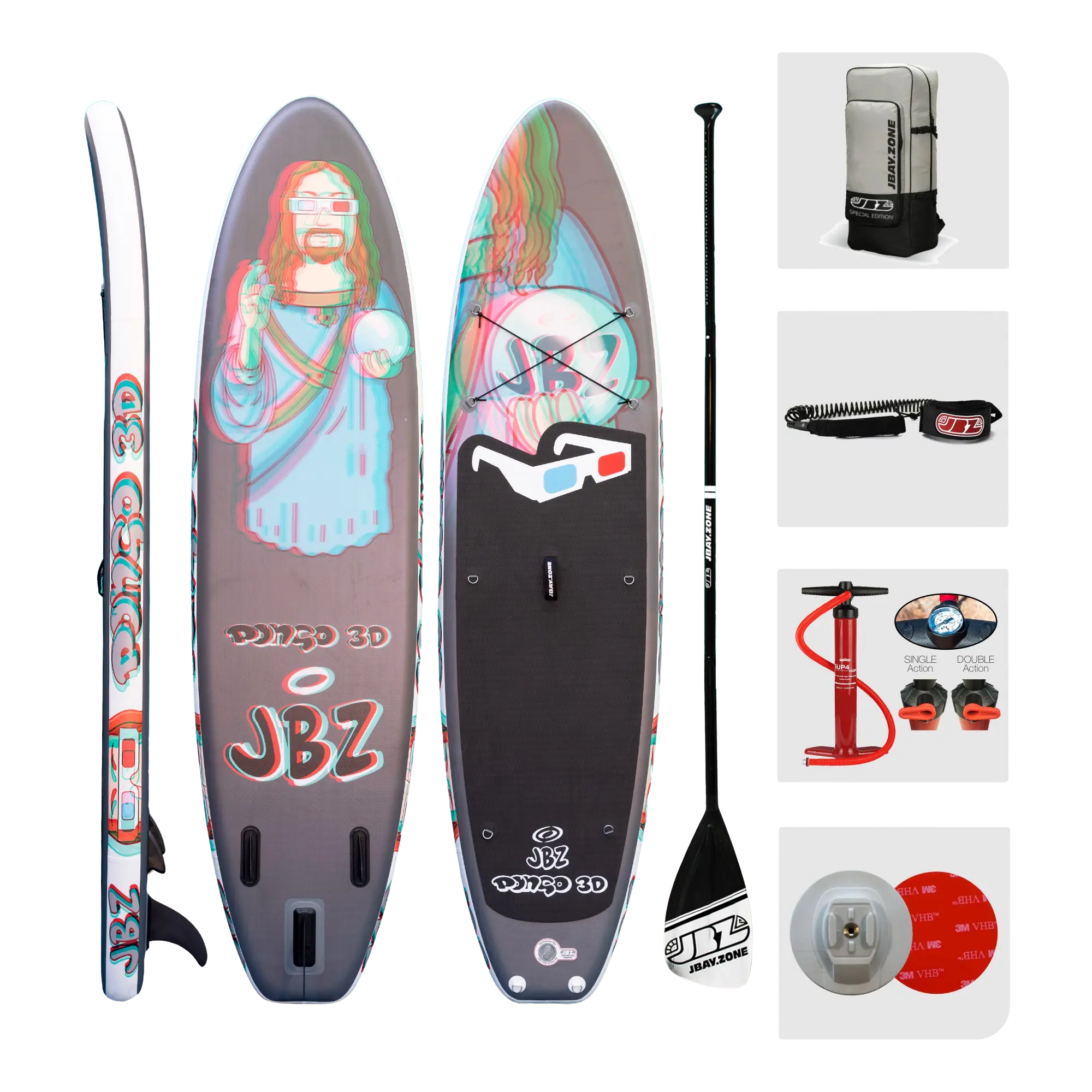 JBAY Pongo 3D SUP irklentės komplektas (320 cm)