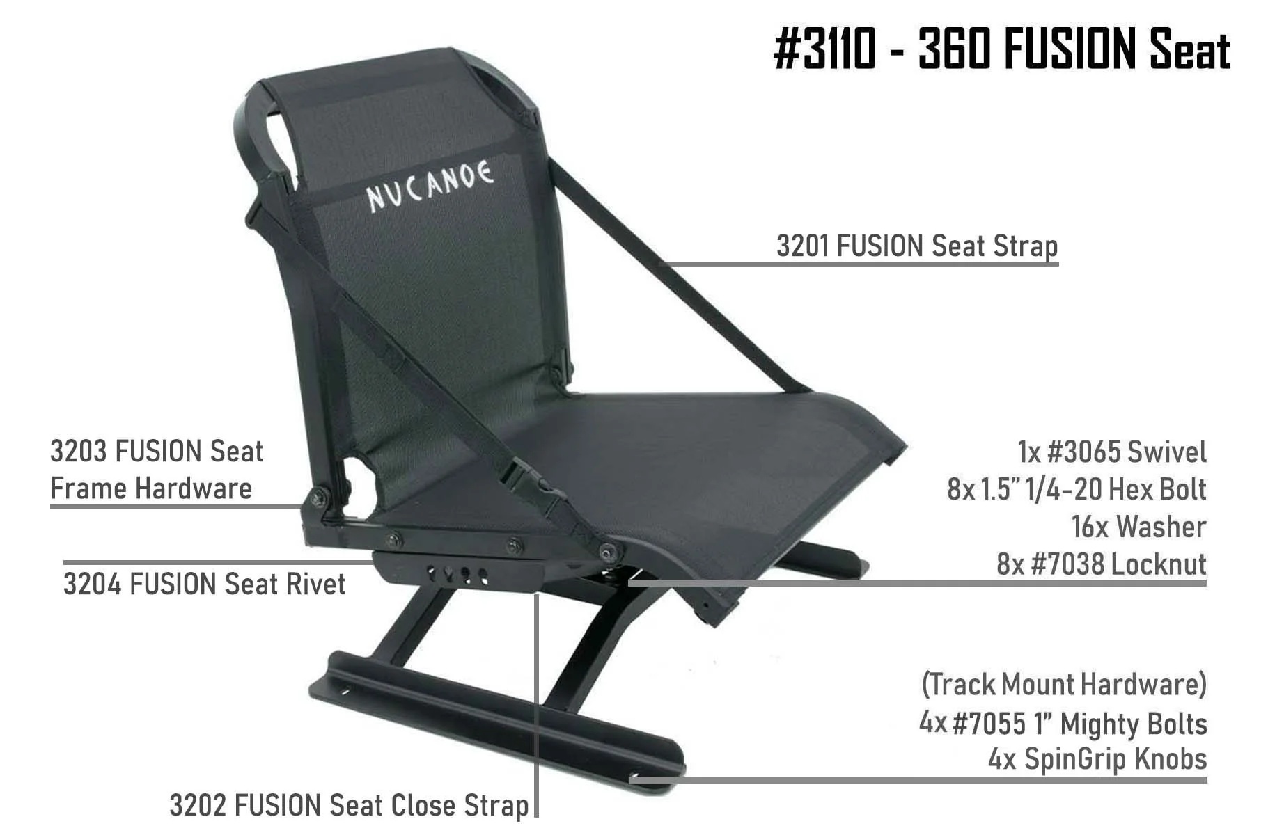 NuCanoe 360 Fusion Seat #3110 - Image 7