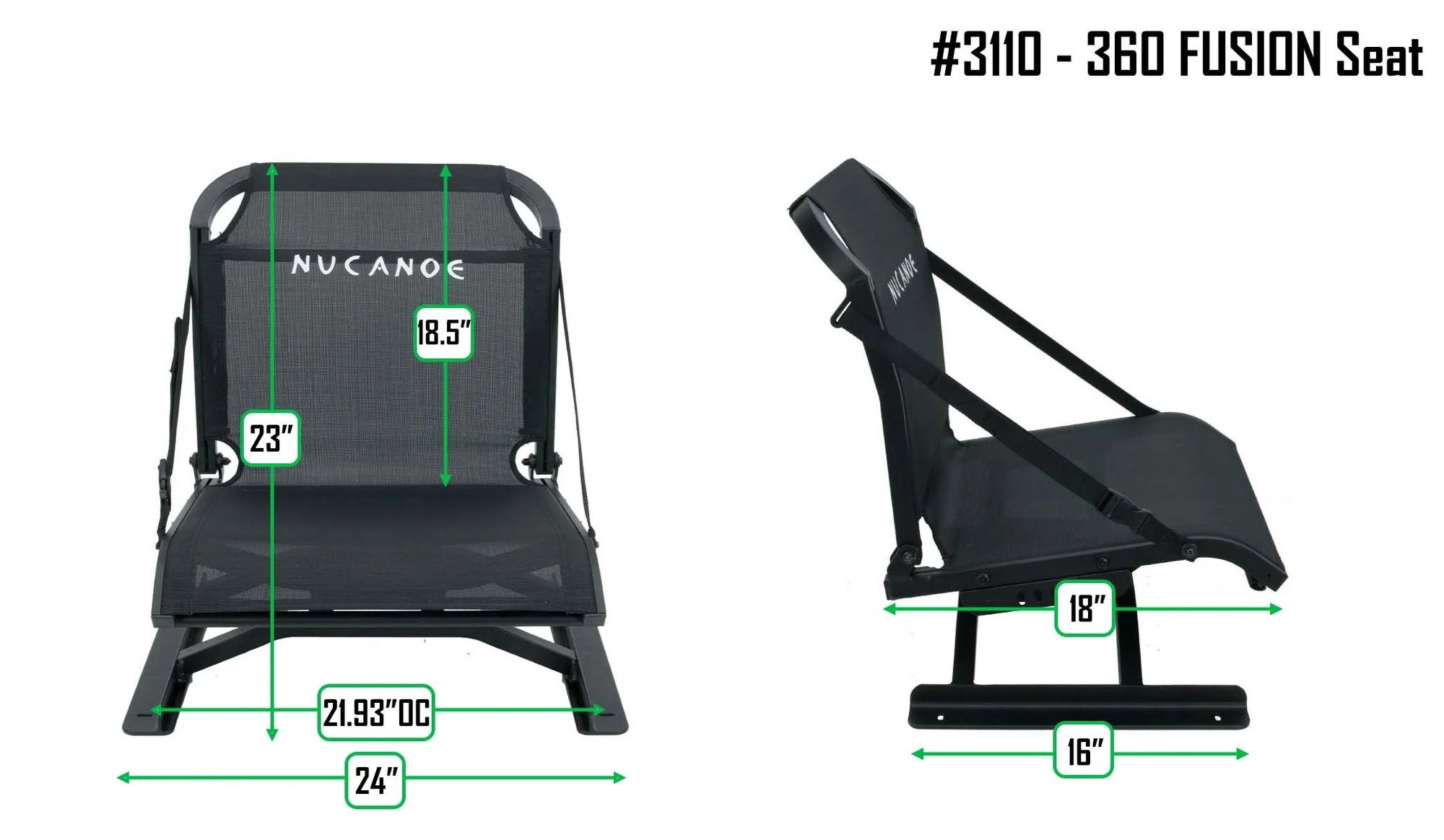 NuCanoe 360 Fusion Seat #3110 - Image 8