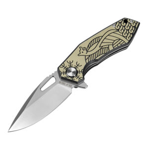 M-TAC Type 12 Scandinavian sulankstomas peilis, juodas / smėlio, 8,5 cm geležte