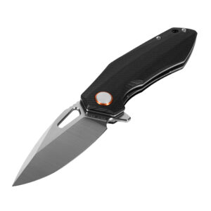 M-TAC Type 12 sulankstomas peilis, juodas / plieno spalvos, 8 cm geležte