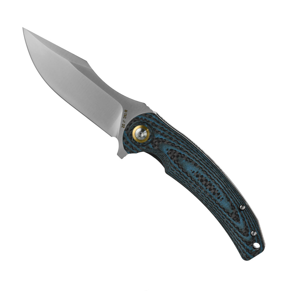 M-TAC Type 15 folding knife, carbon fibre / blue, 9.5 cm blade - Image 3