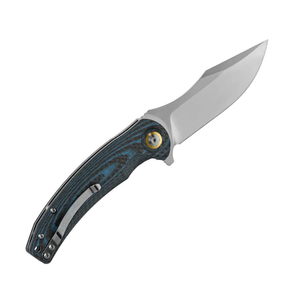 M-TAC Type 15 folding knife, carbon fibre / blue, 9.5 cm blade - Image 4