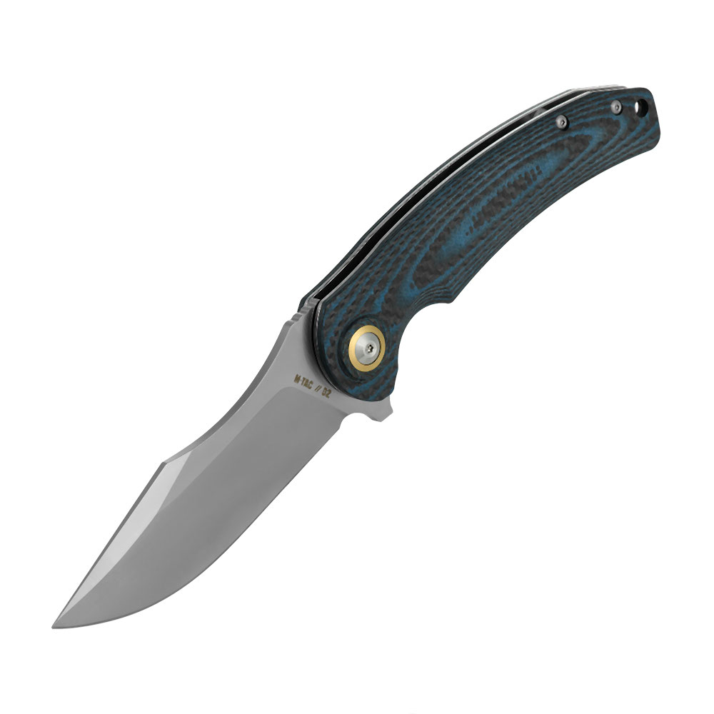 M-TAC Type 15 folding knife, carbon fibre / blue, 9.5 cm blade - Image 5
