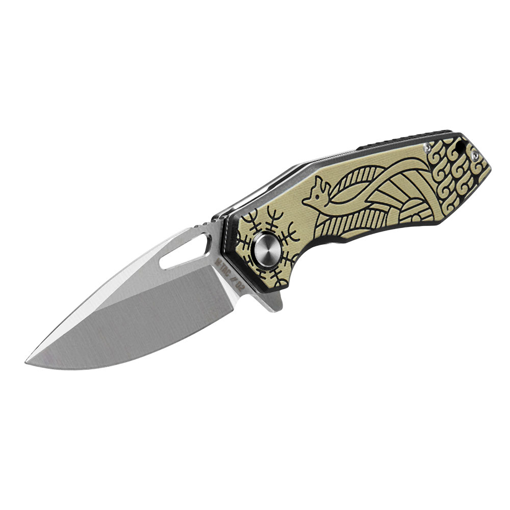 M-TAC Type 12 Scandinavian folding knife, black / sand, 8.5 cm blade - Image 5