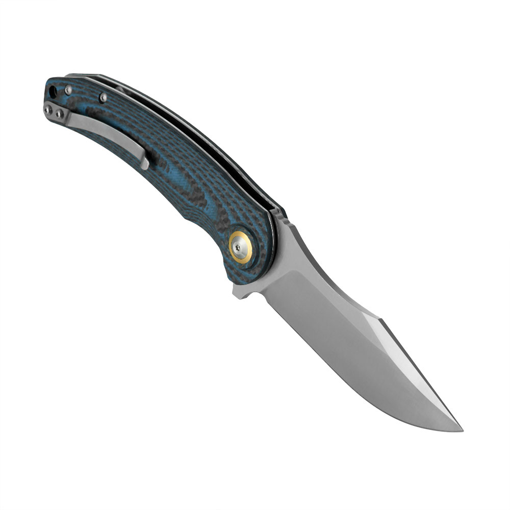 M-TAC Type 15 folding knife, carbon fibre / blue, 9.5 cm blade - Image 6