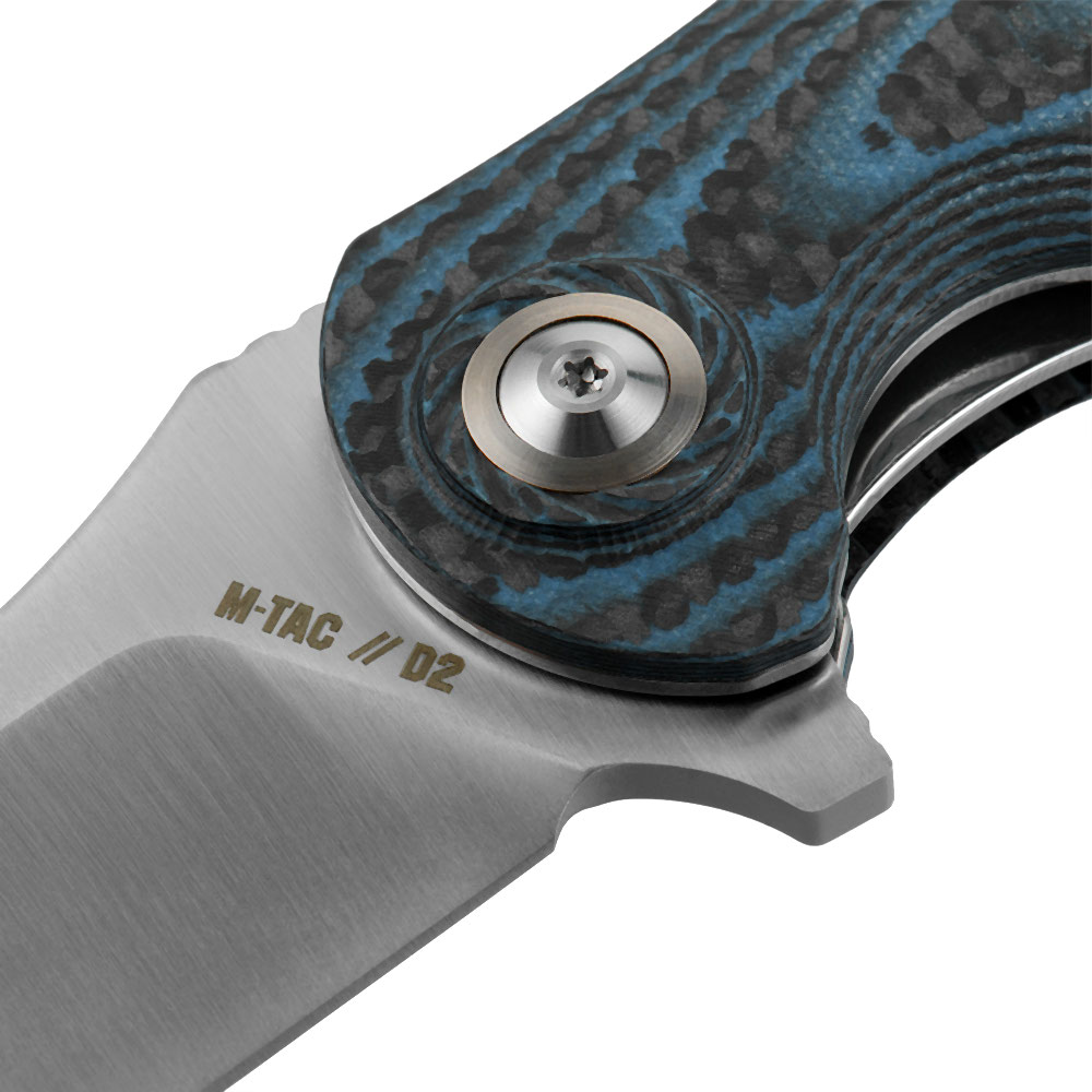 M-TAC Type 15 folding knife, carbon fibre / blue, 9.5 cm blade - Image 7