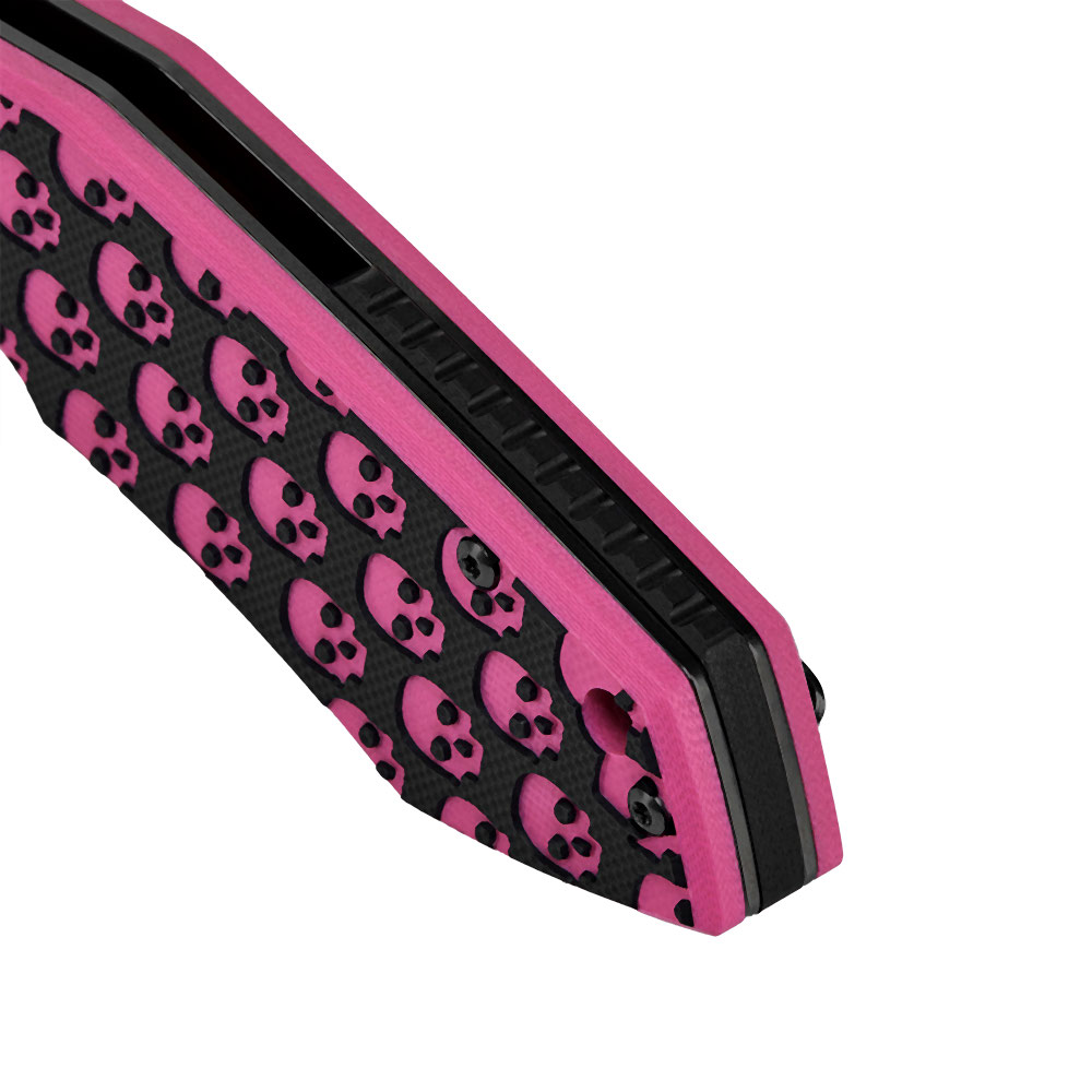 M-TAC Type 12 Skull folding knife, black / pink, 8 cm blade - Image 8